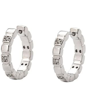 Uchi and Soto Shikaku Stone Huggie Hoop Earrings - Metallic