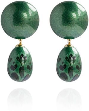 Saule Label Calista Earrings - Green