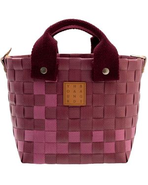 Yourhandbags Rose Small Basket Bag - Purple