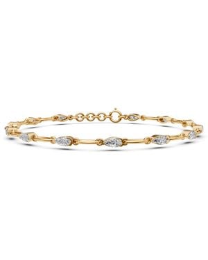 Aya Fine Jewelry Pear Cut Lab Grown Diamond Link Bracelet - Metallic