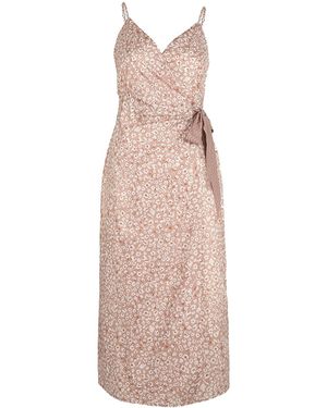 REISTOR Strappy Printed Wrap Dress - Natural