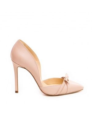 The 5Th Element Neutrals Tessa Nude Rose Leather Stiletto Pumps - Pink