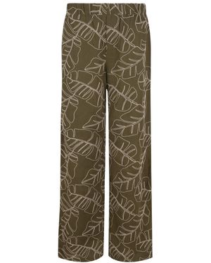 Gunda Hafner Ltd Embroidered Cotton Viscose Blend Pants - Green