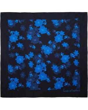 lords of harlech Sofia Silk Scarf - Blue