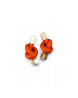 Svetlana Vukov Knot Earrings - Orange