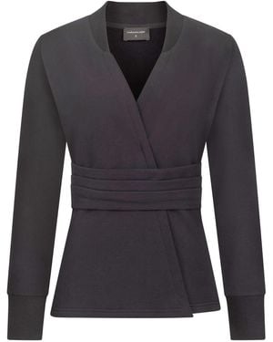 Marianna Déri Deluxe Wrap-Look Sweatshirt - Blue