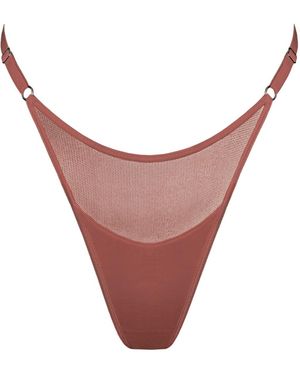 MONIQUE MORIN LINGERIE Core Adjustable Thong Sugar - Pink