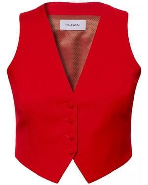 AGGI by HALEWSKI Sylvia Suit Vest - Red