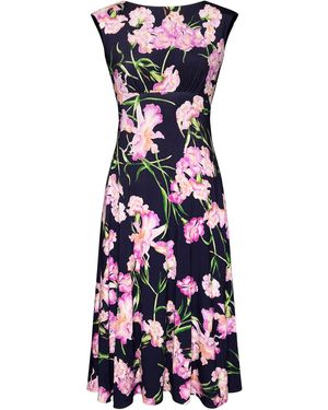 Alie Street London Luna Midi Dress Midnight Blossom - Blue