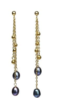 Marquise Swim Earrings - Metallic