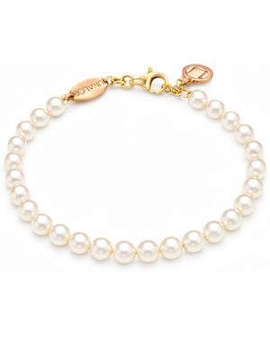 Unaloe Vermeil Natural Pearl Strand Bracelet For – Elegant Timeless Jewellery - Metallic