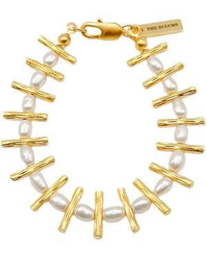 The Bulums Strand Code Natural Freshwater Pearl Bracelet - Metallic