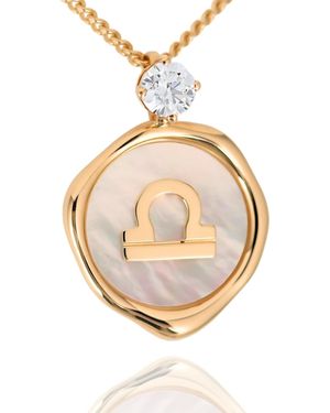 Hinch & Liu Libra Zodiac Necklace - Metallic