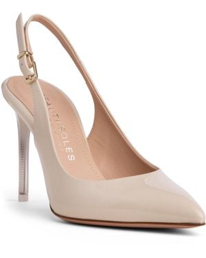 Beautiisoles by Robyn Shreiber Made in Italy Neutrals Marjorie Patent Leather Comfortable Wedding Evening Bridal Pump - Natural