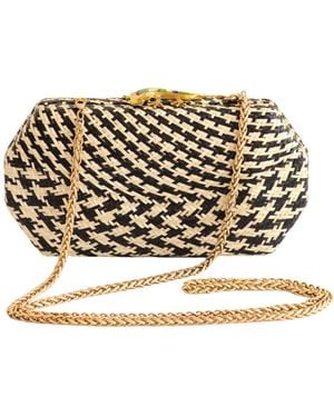 LIKHÂ Houndstooth Clutch - Metallic