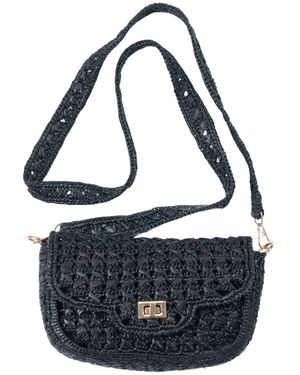 Zanatany Concepts Cassie Raffia Bag - Blue