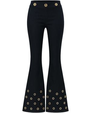 Maui X Lolita Channing Stretch Bell-Bottom Trousers - Blue