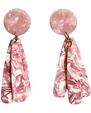 CLOSET REHAB Petal Drop Earrings - Pink