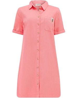 Sugarhill Zoe Mini Shirt Dress Coral - Pink