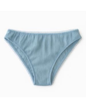 Solara Debby Plisse Cheeky Bottom - Blue