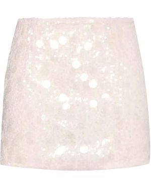Amy Lynn Oceane Ice Disc Mini Skirt - White