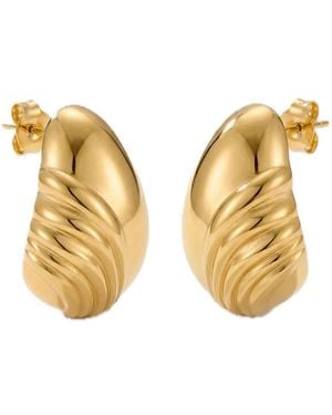 Elk & Bloom Chubby Winged 14K Drop Studs - Metallic