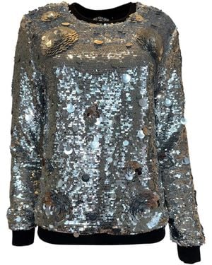 Any Old Iron Petal To The Metal Sequin Sweatshirt - Grey