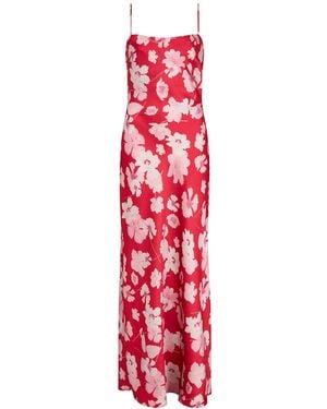 Lily and Lionel Roxy Spaghetti Strap Savannah Print Maxi Dress - Red