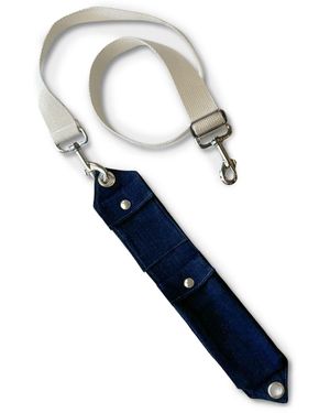 Park + Coop Manhattan Upcycled Denim Crossbody Strap - Blue