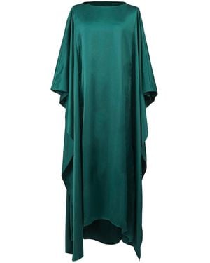 Smart and Joy Long Kaftan Satin Dress - Green