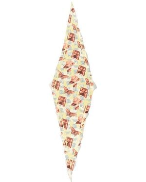 Lost Pattern "Lady Butterfly" Silk Diamond Neckerchief - Metallic