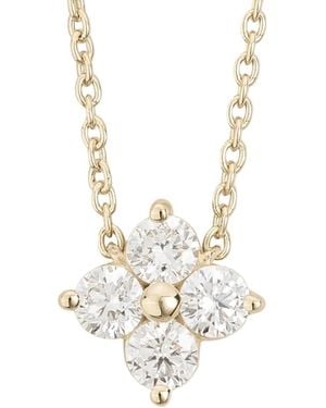Juvetti Clover Diamond Necklace - Metallic