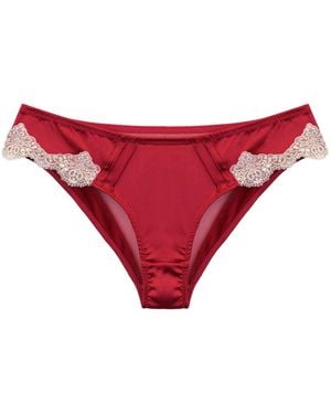 Tallulah Love Opulent Lace Brief -Berry - Red