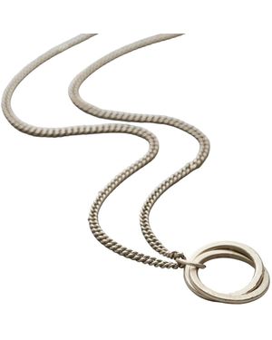 Posh Totty Designs Sterling Interlinking Ring Necklace - Metallic