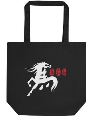 Anchor and Crew Ten Chinese Year Of The Horse Editions Recycled Cotton Tote Bag - Black