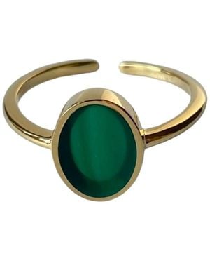 Fi Collection Plated Onyx Ring - Green