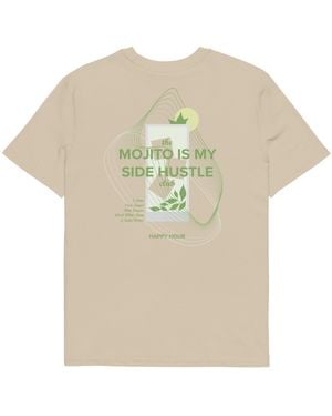 Anchor and Crew Neutrals Desert Dust Mojito Is My Side Hustle Club Organic Cotton T-Shirt - Natural
