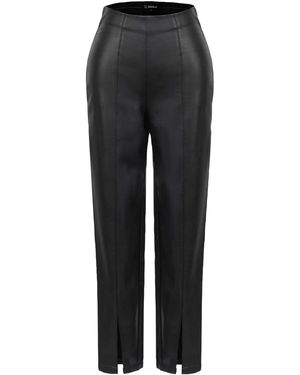 Smart and Joy Pu Cigarette Pants - Gray