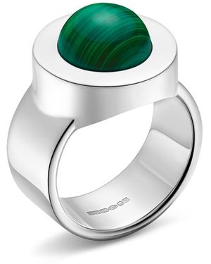 Rahul Patel Collection Genesis Malachite Ring - Metallic