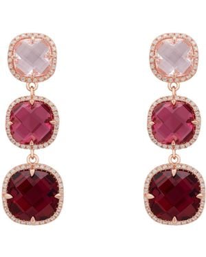 LÁTELITA London Rose Knightsbridge Earrings Rosegold Pinks - Red