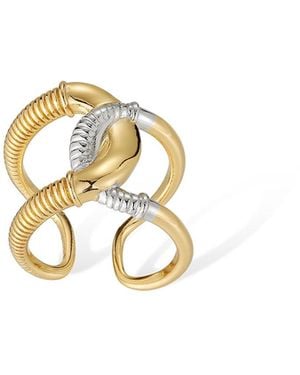 Retro Chic Colosseum Ring - Metallic