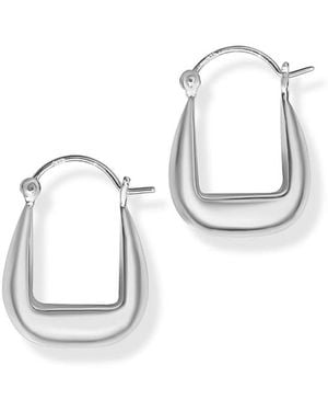 FV Jewellery Bijoux U Hoop Earrings - Metallic