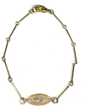 Rachel Nathan Chain: Eye Nouveau Bracelet - Metallic