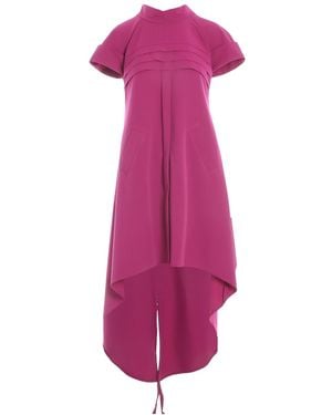 Larisa Dragna Orchid Asymmetric Dress With Pleats - Purple