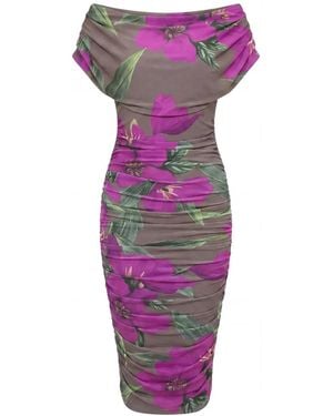 Atom Label Oxygen Dress - Purple