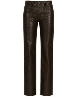 OW Collection Kaya Faux Leather Pants - Black