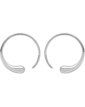 Lucy Quartermaine Solid Sterling Luna Hoops - Metallic