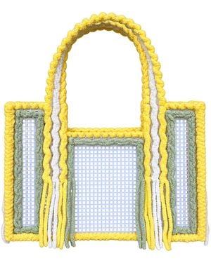 Growny Limoncello Crochet Mesh Tote - Yellow