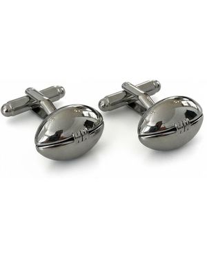 LÁTELITA London Rugby Ball American Football Cufflinks - Metallic