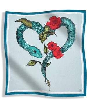 Selin Kucuksoz The Heart Of Transformation-Silk Scarf Ocean Fire - Green